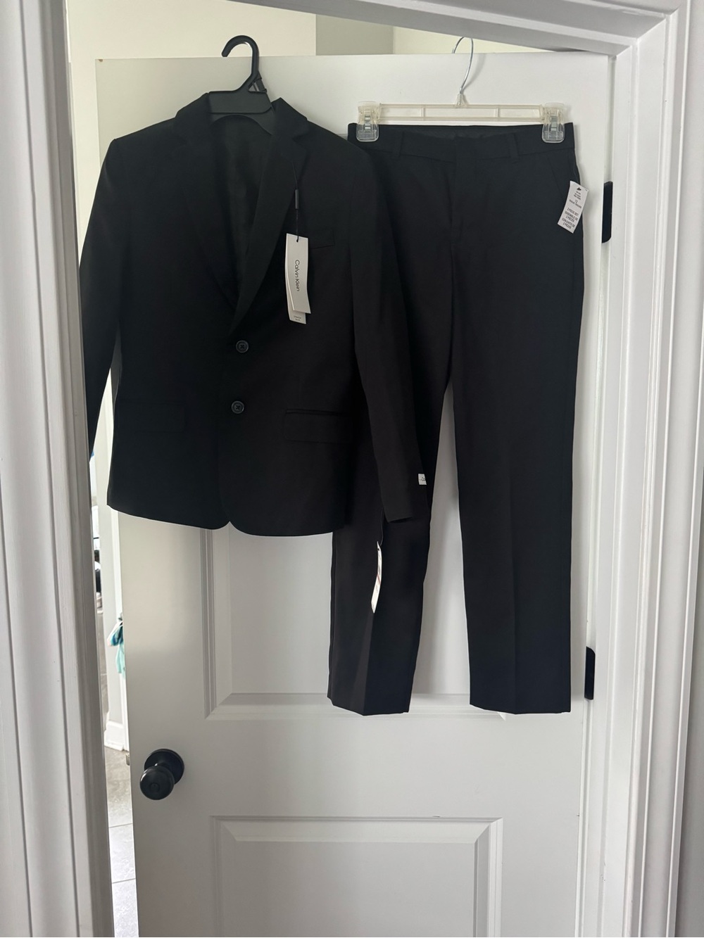NWT Calvin Klein Boys' Black Two-Piece Suit size 12